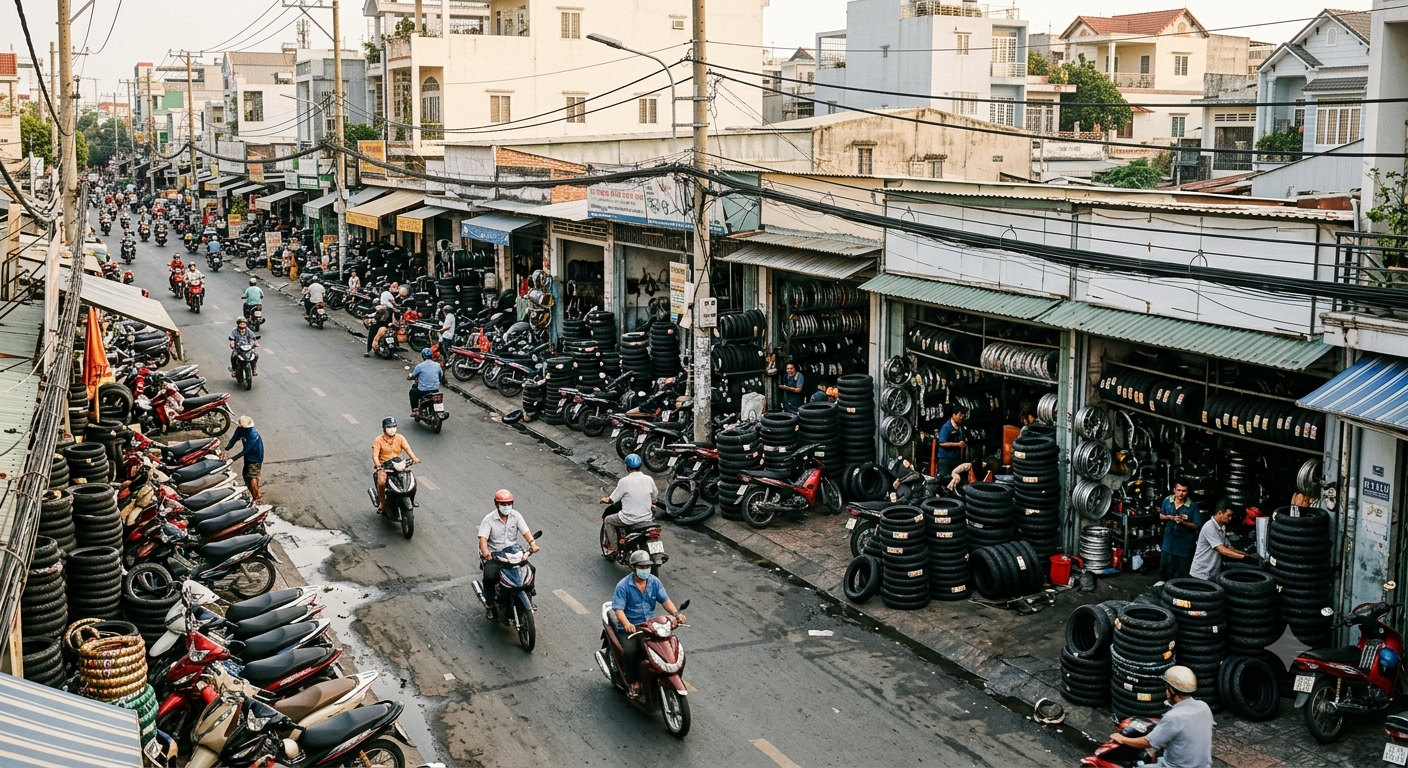 Toàn cảnh thị trường cung cấp lốp xe máy tại khu vực Thủ Đức
